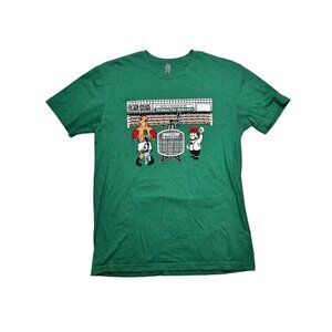 Spindle Tap Brewery Large Men T-Shirt Arcade 80s Green Mario